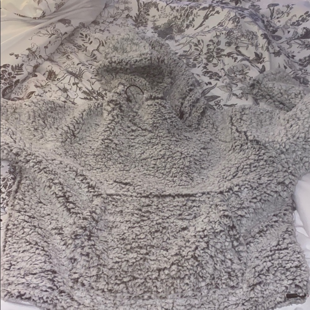 A pink fluffy jacket